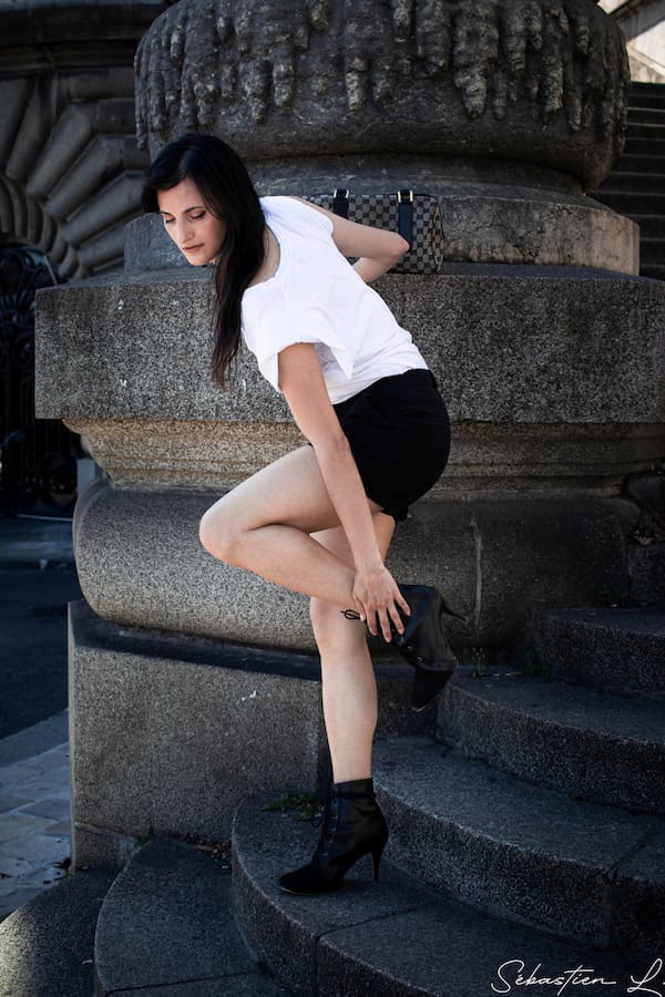 Shooting photo avec un modèle femme